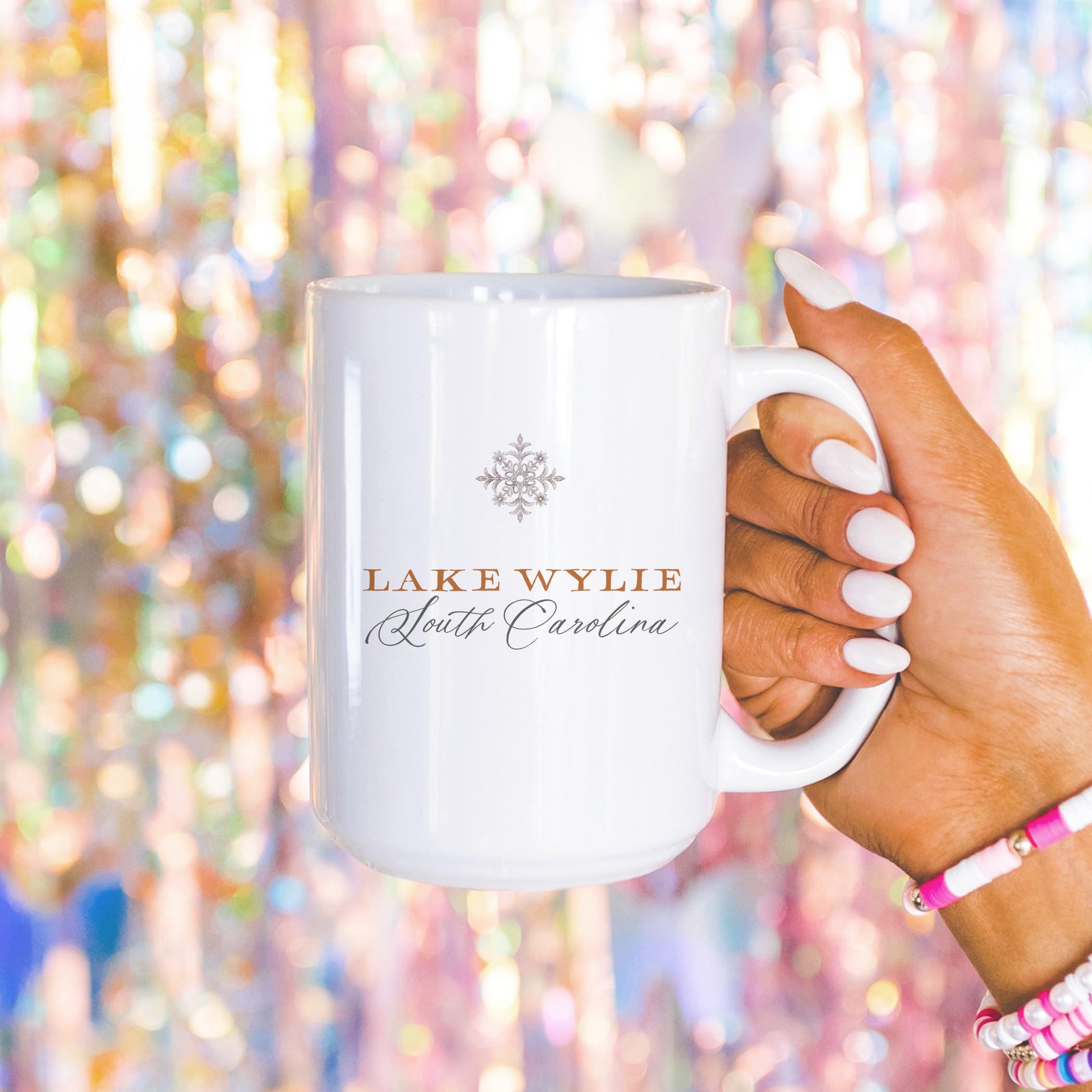 15oz Coffee Mug White-Cottage Tree Lake Wylie South Carolina -4