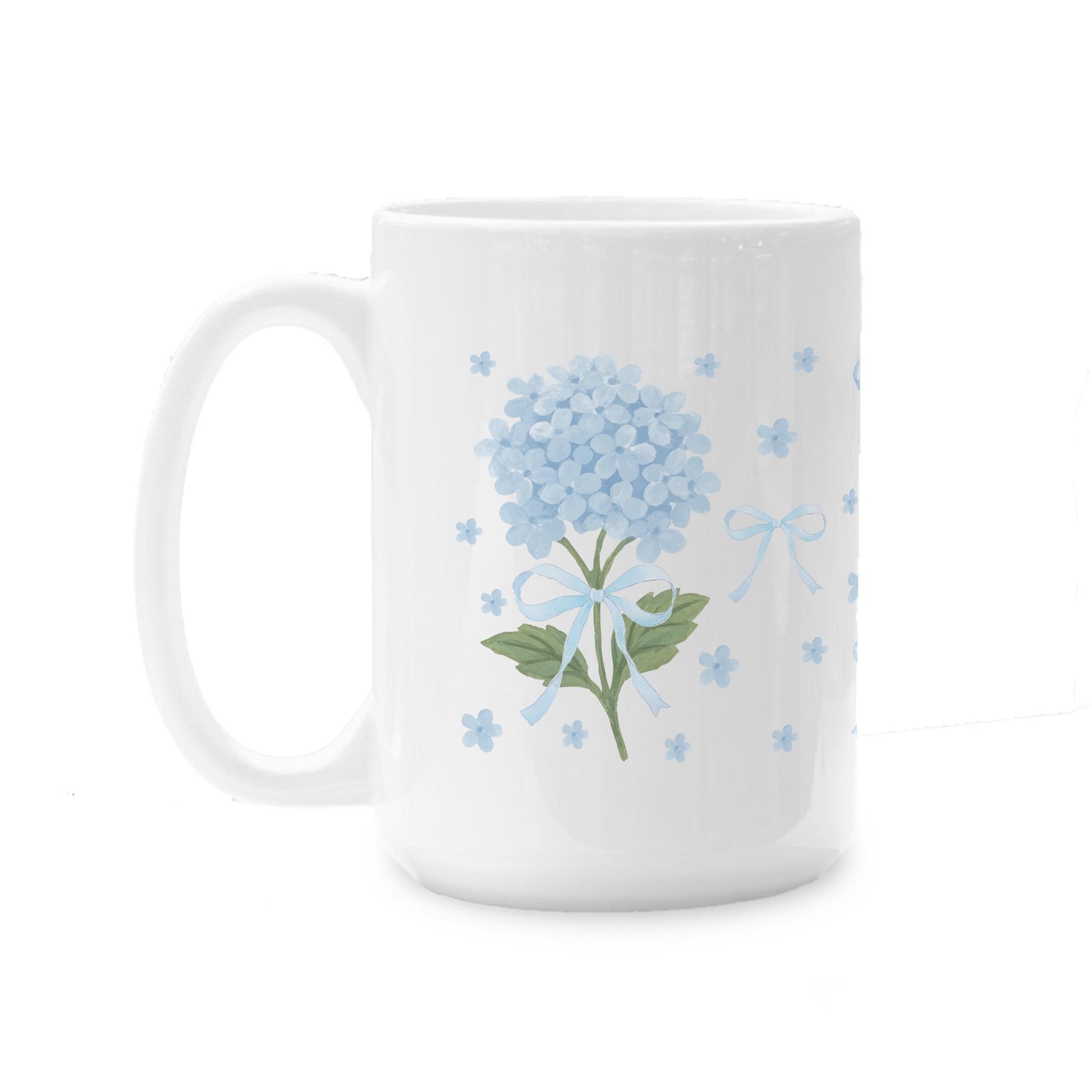 15oz Coffee Mug White-Hydrangea Cottage Park Ridge Illinois -0