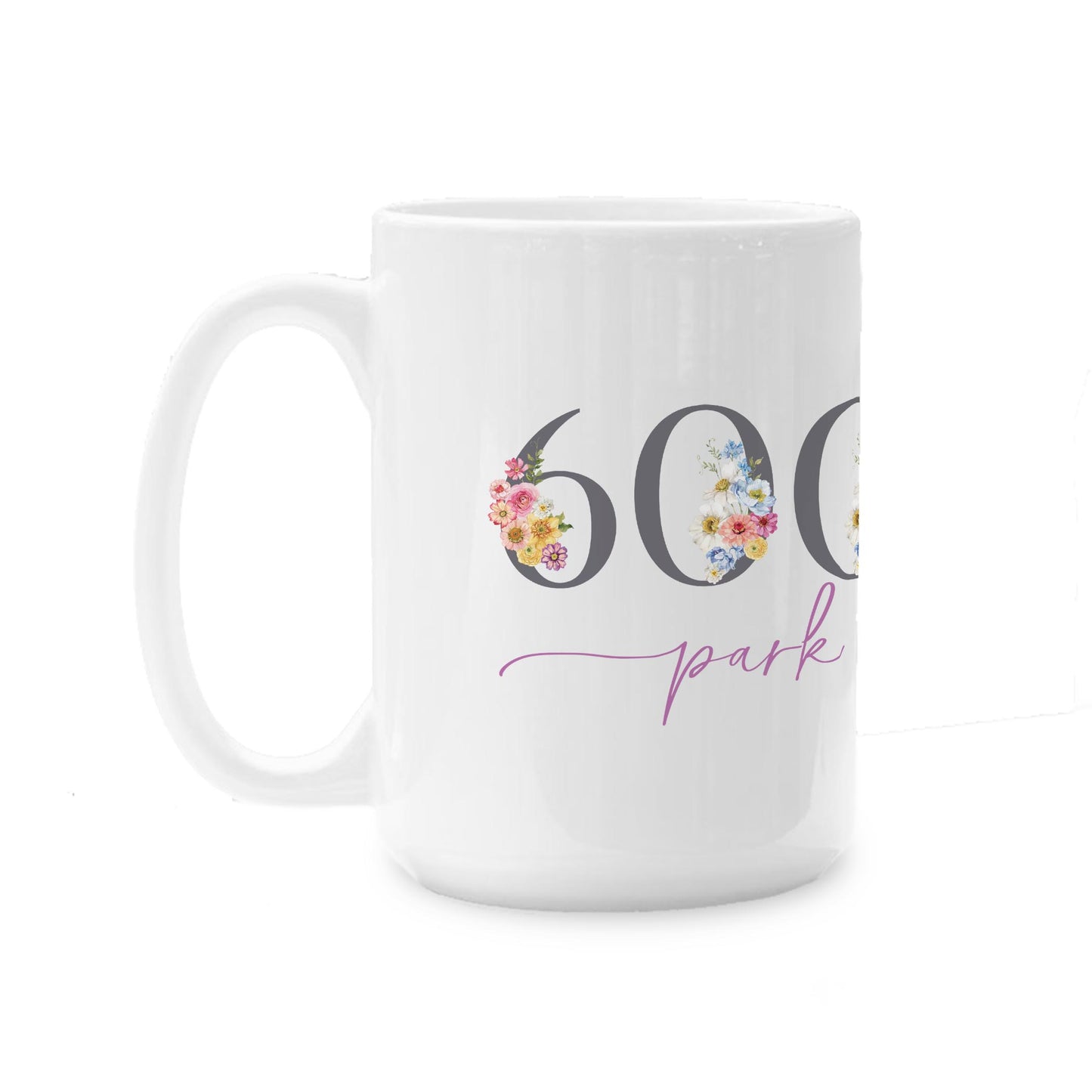 15oz Coffee Mug White-Fantasy Garden Park Ridge Illinois -0