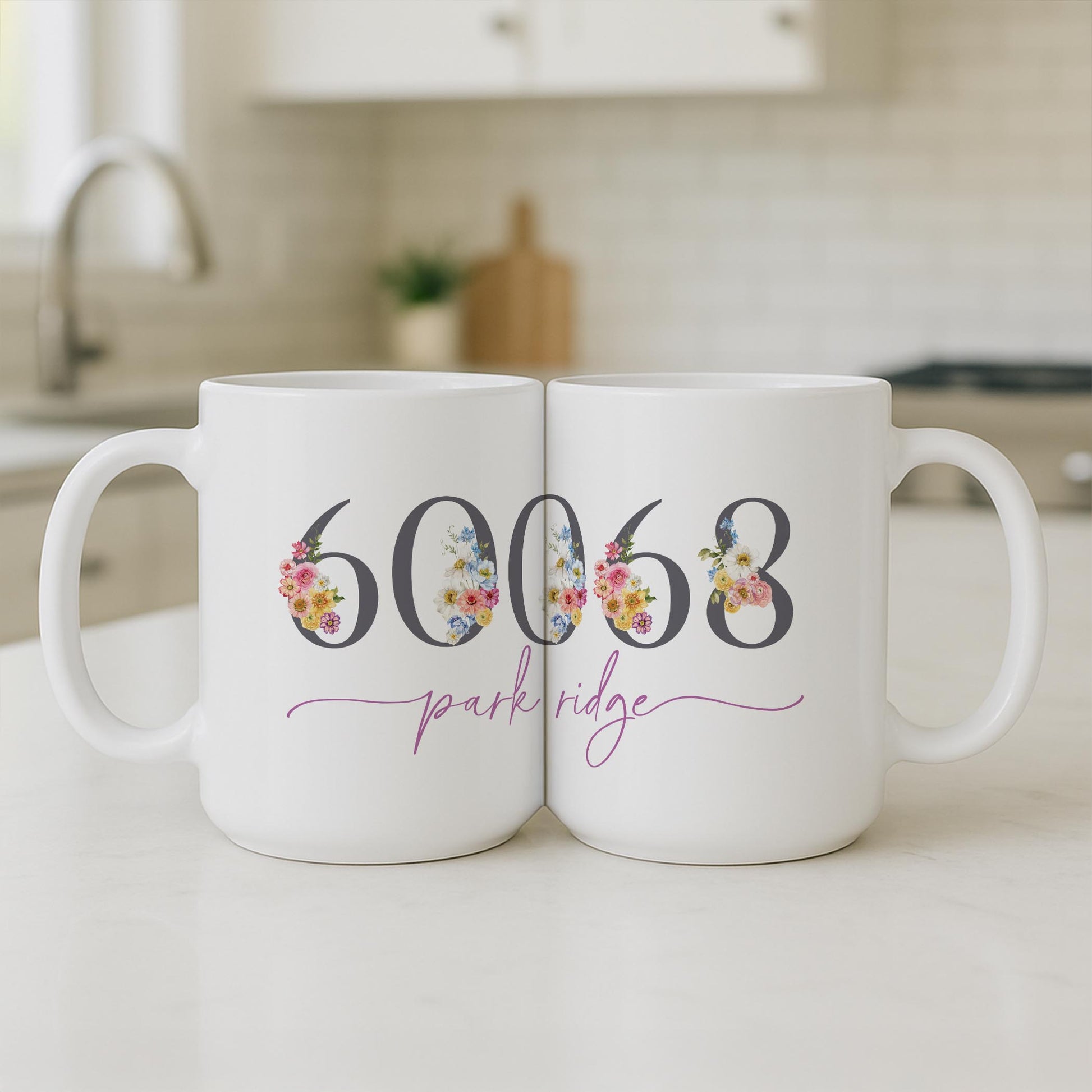 15oz Coffee Mug White-Fantasy Garden Park Ridge Illinois -3