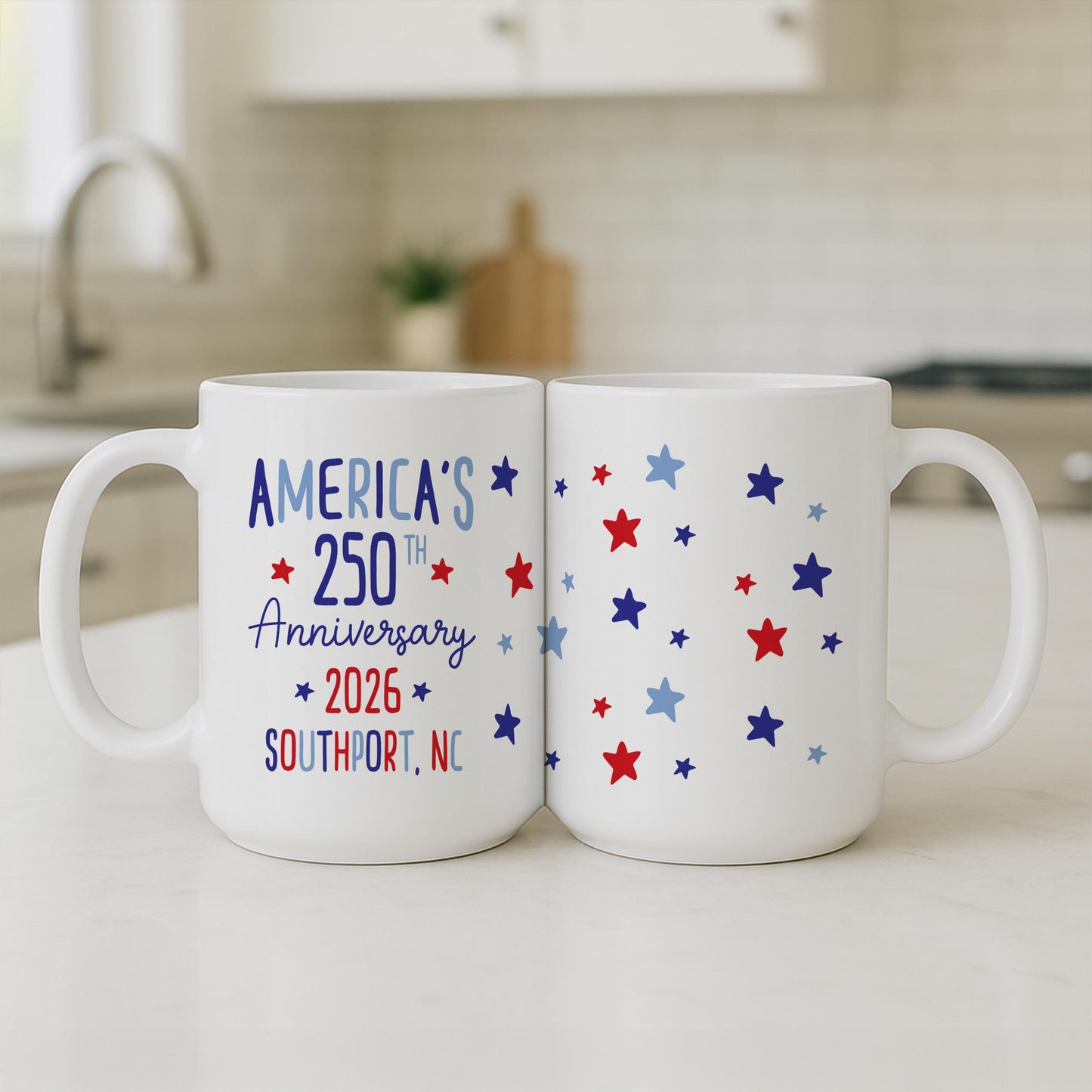 15oz Coffee Mug White-4th of July Southport North Carolina -3
