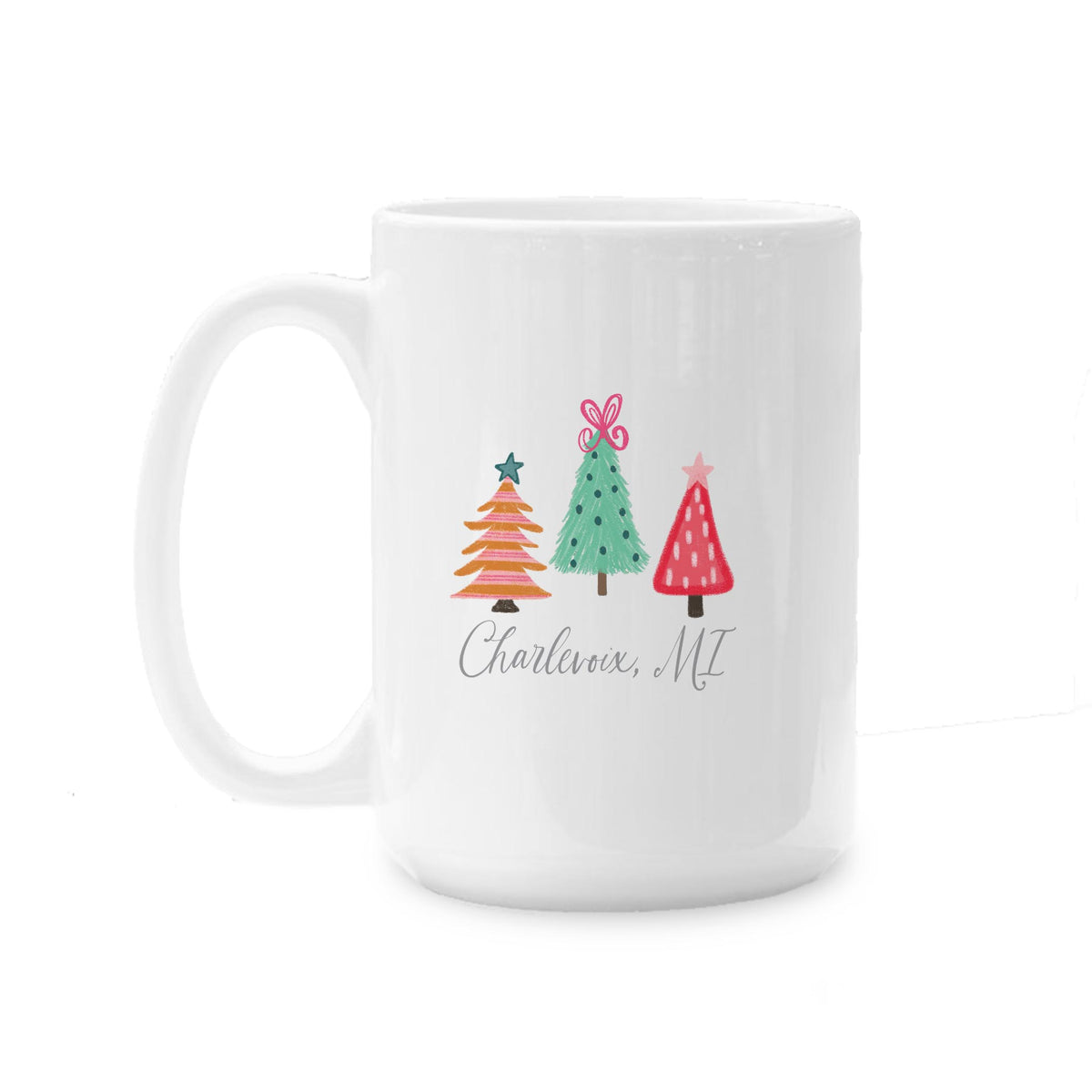 15oz Coffee Mug White-Whimsy Wonderland Charlevoix Michigan -0