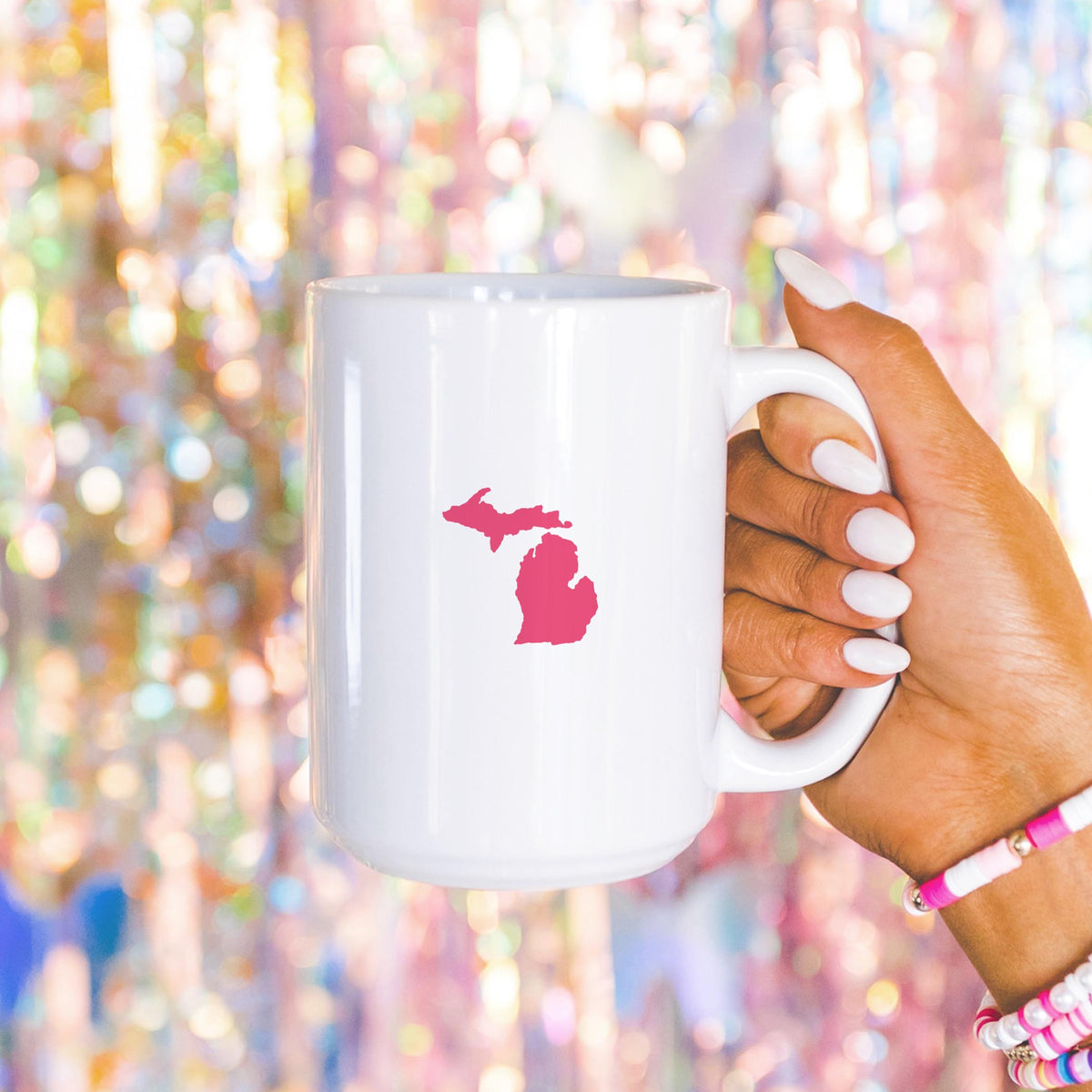 15oz Coffee Mug White-Whimsy Wonderland Charlevoix Michigan -4