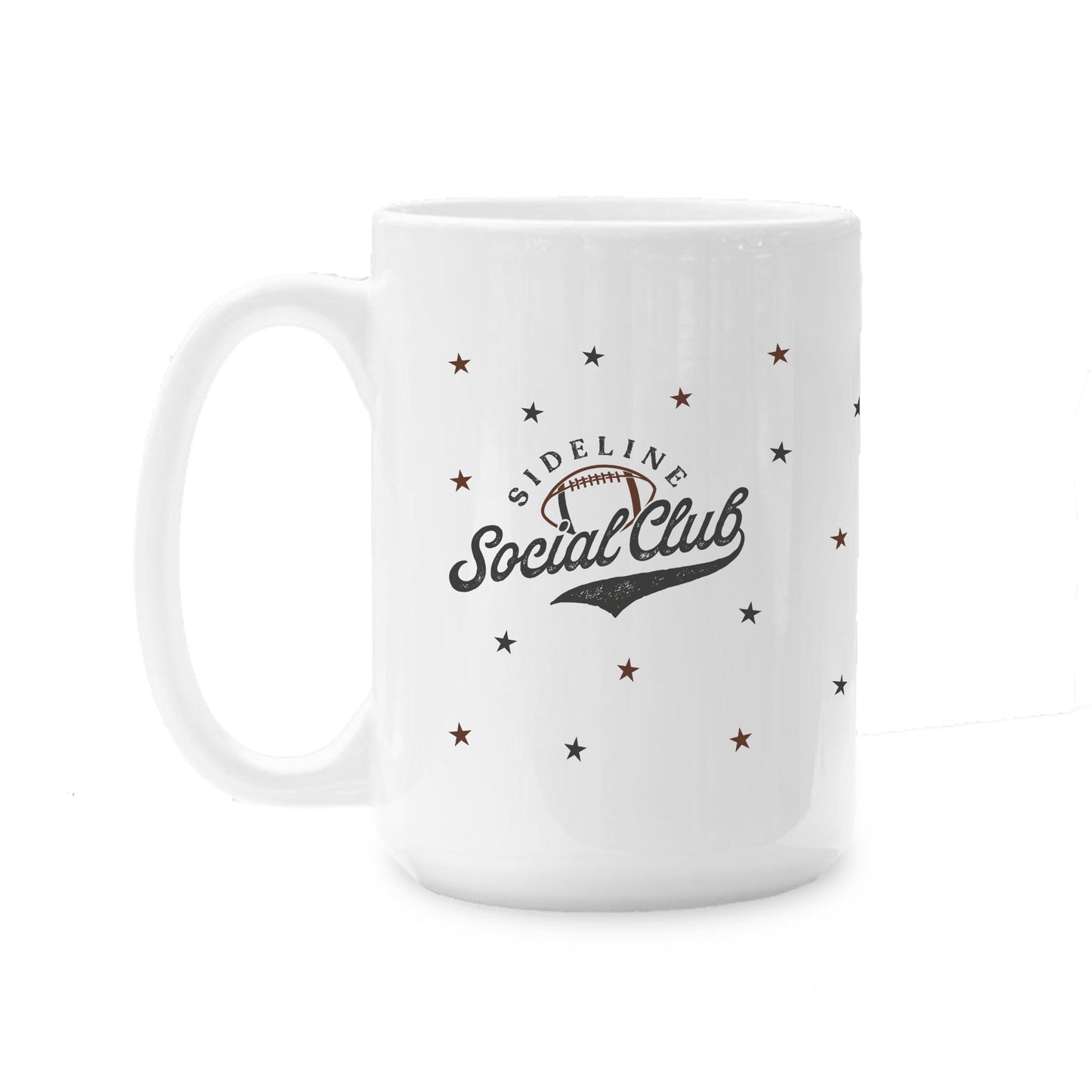 15oz Coffee Mug White-Football Mom | Custom | Personalize -0
