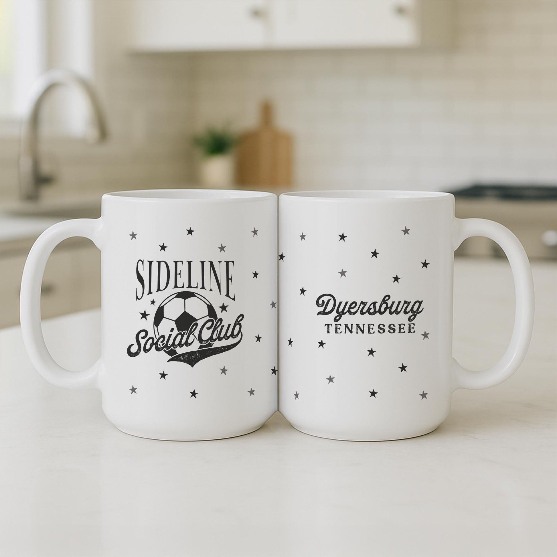15oz Coffee Mug White-Soccer Mom | Custom | Personalize -3