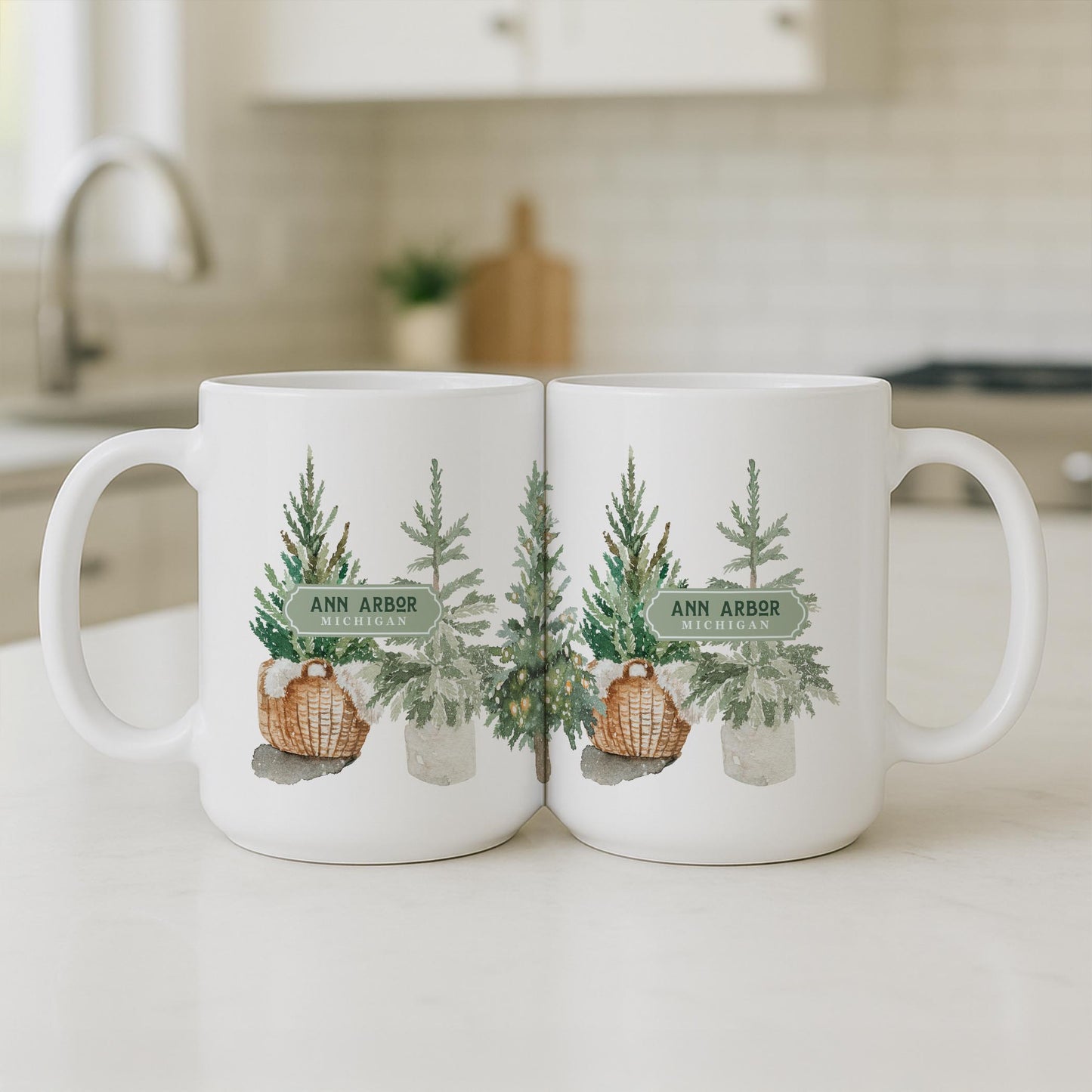 15oz Coffee Mug White-Love+Local Woodland -3