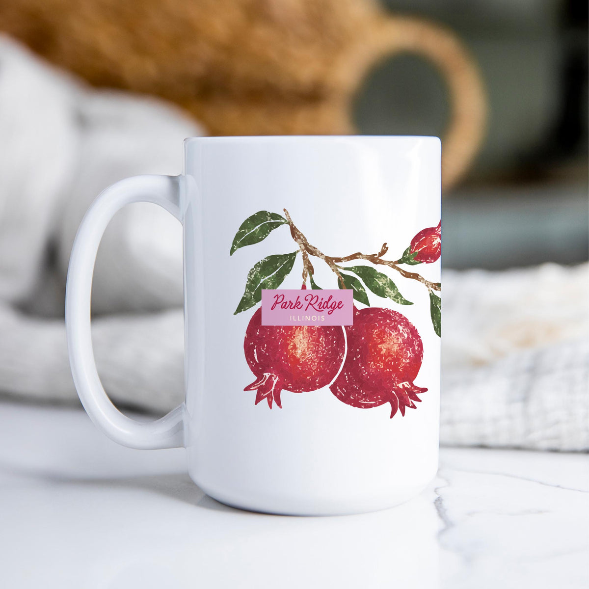 15oz Coffee Mug White-Autumn Orchard Park Ridge Illinois -2