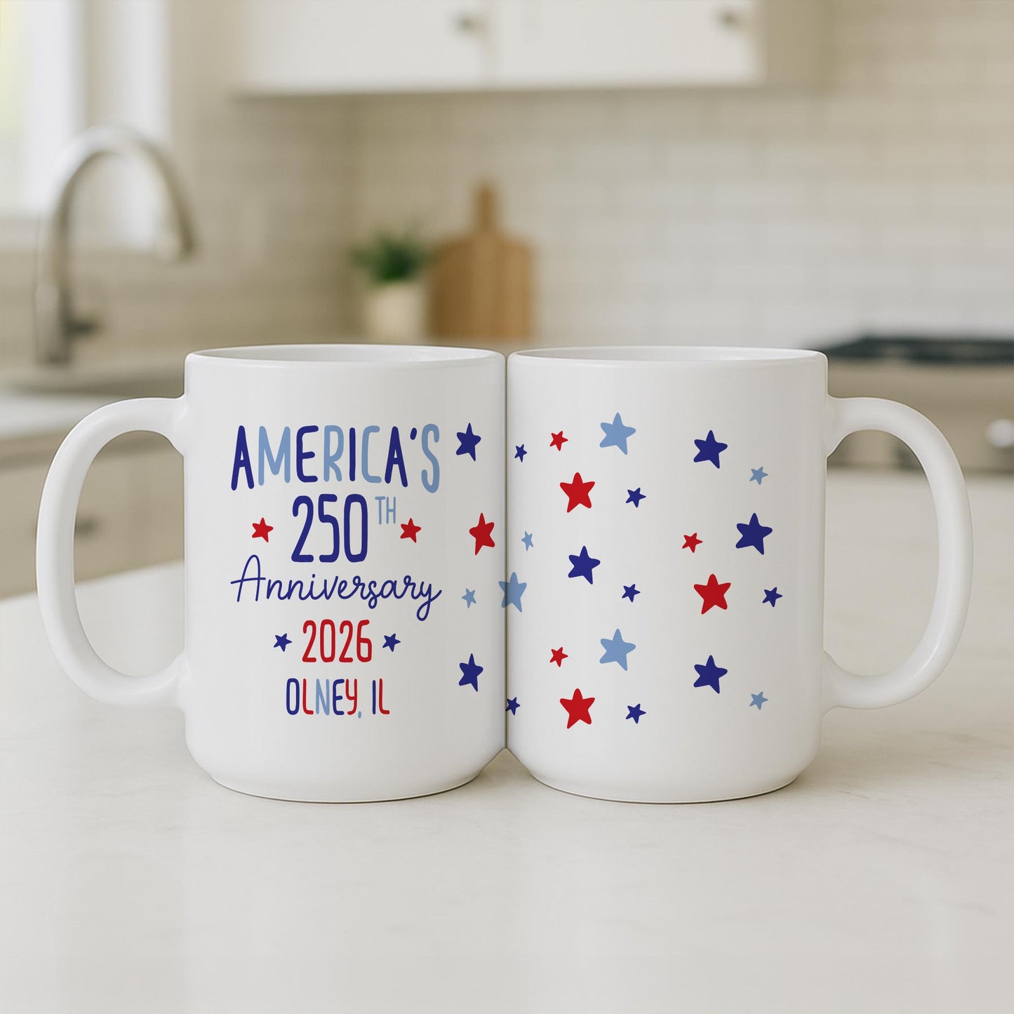 15oz Coffee Mug White-4th of July Olney Illinois -3
