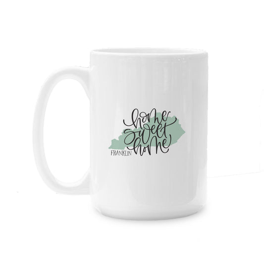15oz Coffee Mug White-Home Sweet Home Franklin Kentucky -0