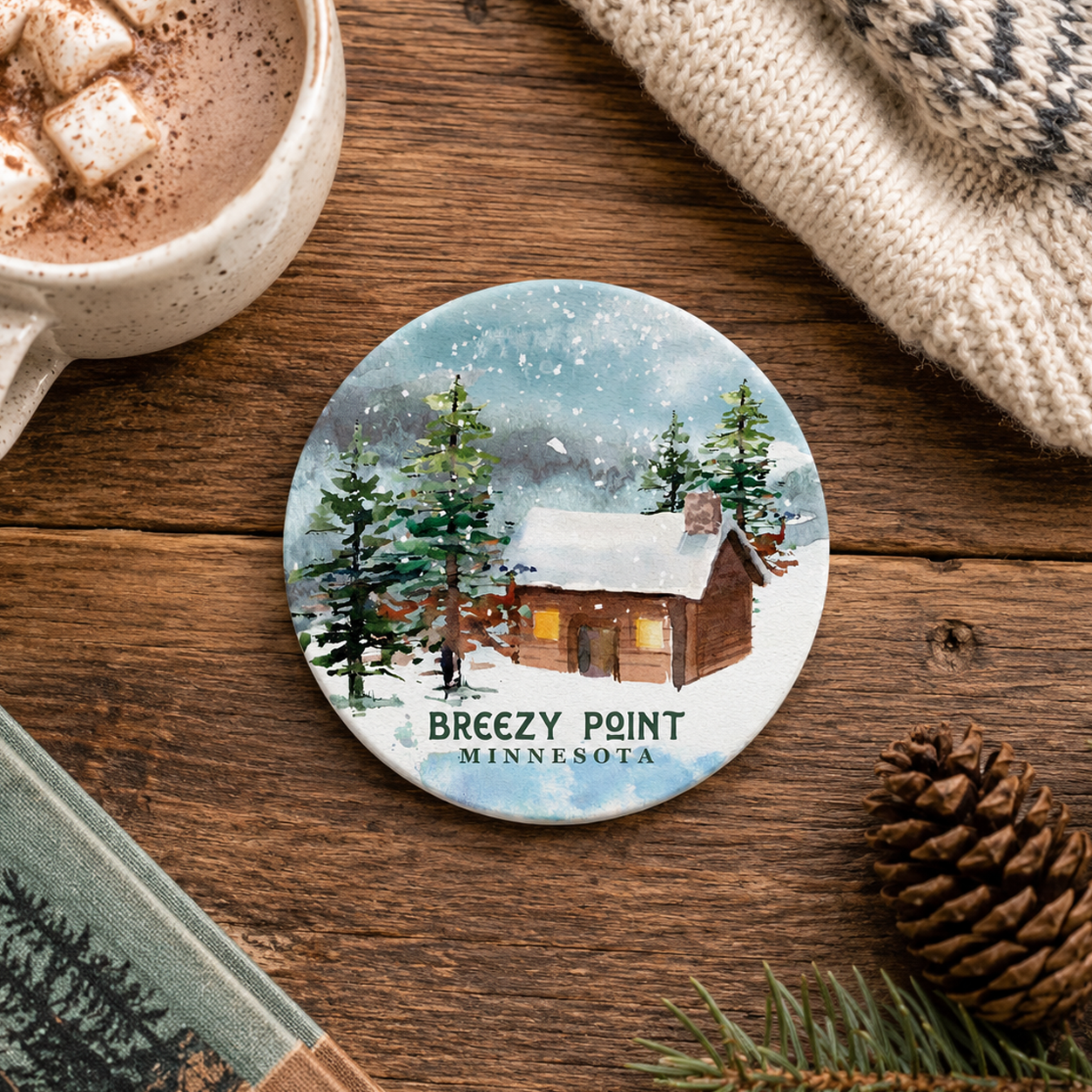 Ceramic Coaster-Woodland | Custom | Personalize