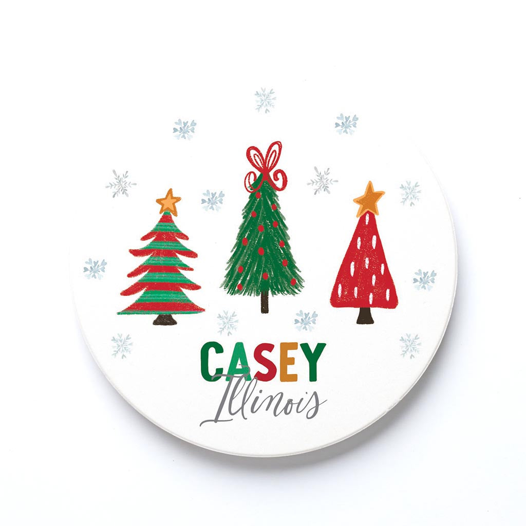 Ceramic Round Coaster-Whimsy Wonderland Traditional Casey Illinois -0