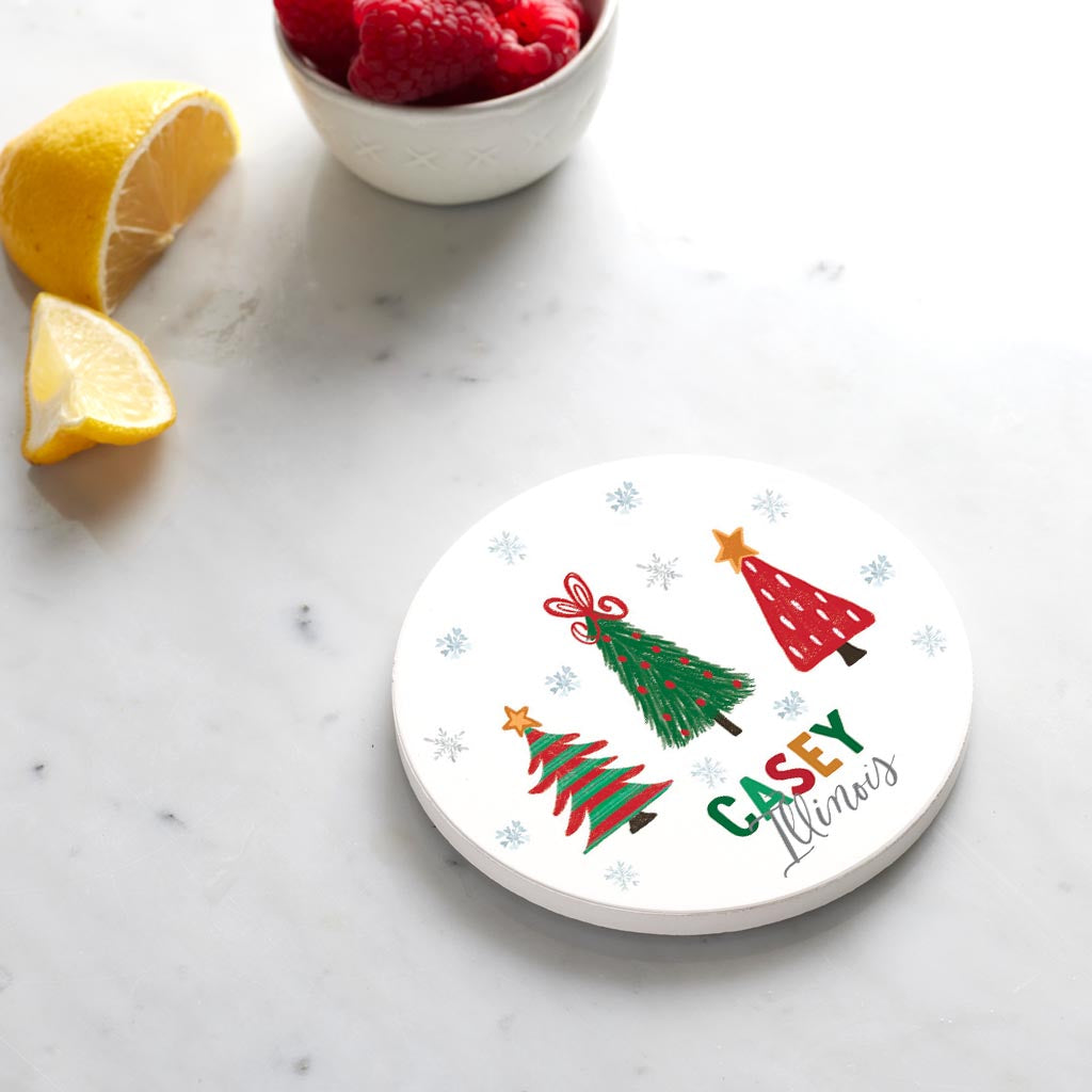 Ceramic Round Coaster-Whimsy Wonderland Traditional Casey Illinois -3