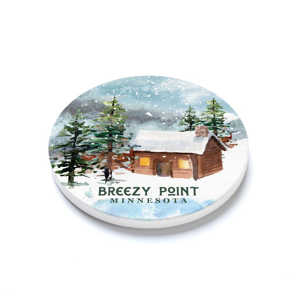 Ceramic Round Coaster-Love+Local Woodland -1