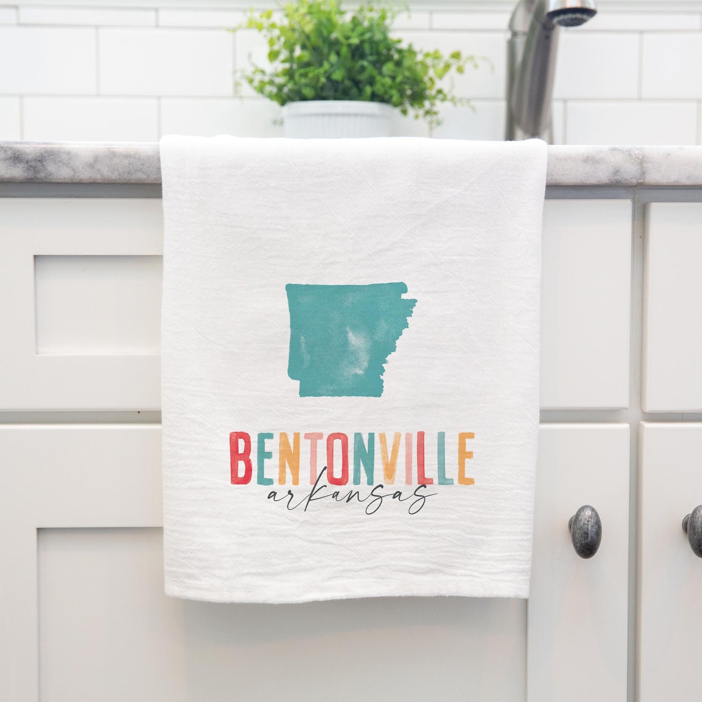 Cotton Tea Towel White-Bentonvillear