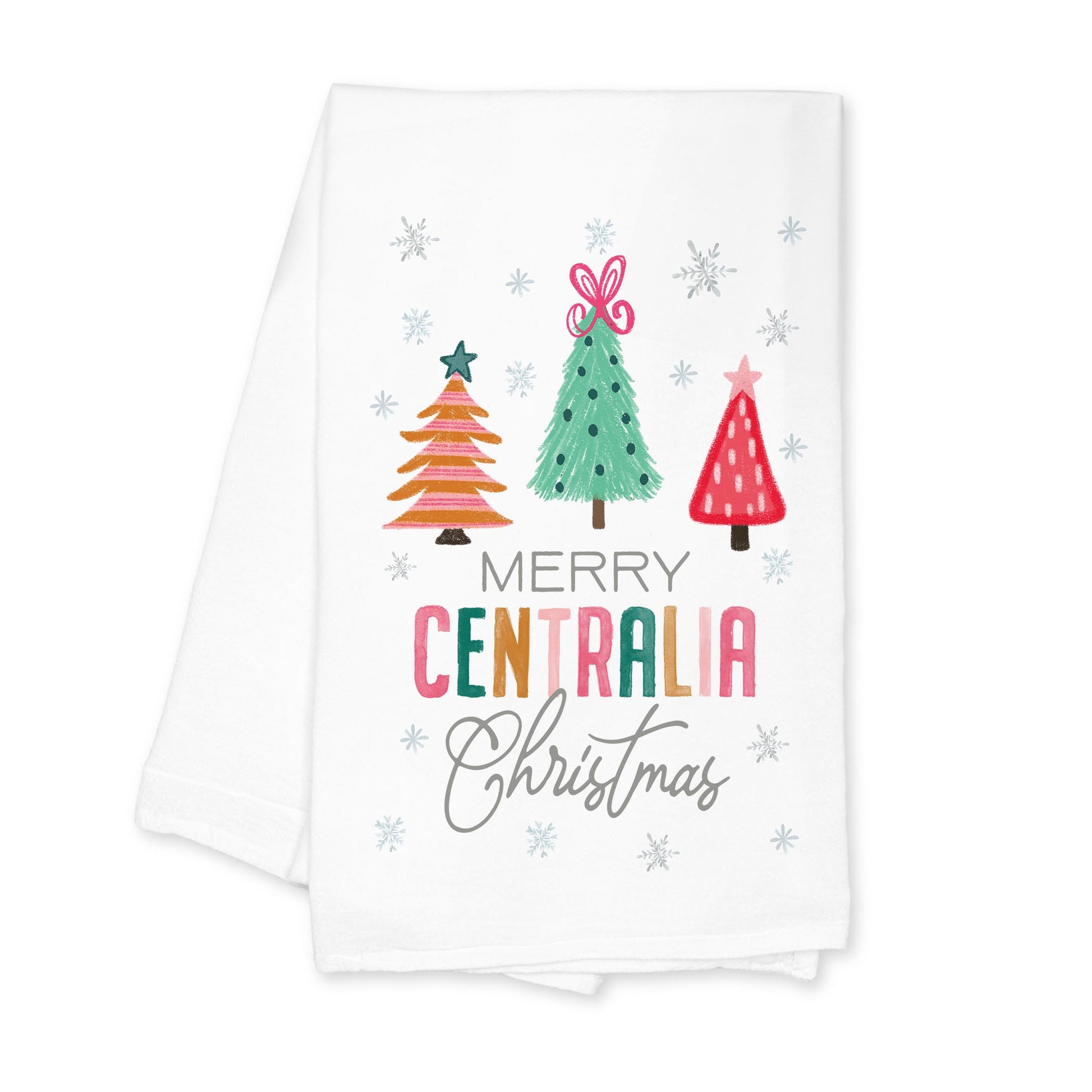 Cotton Tea Towel White-Whimsy Wonderland Bright Centralia  -0