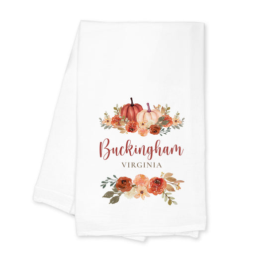 Cotton Tea Towel White-Fall & Harvest Buckingham Virginia -0
