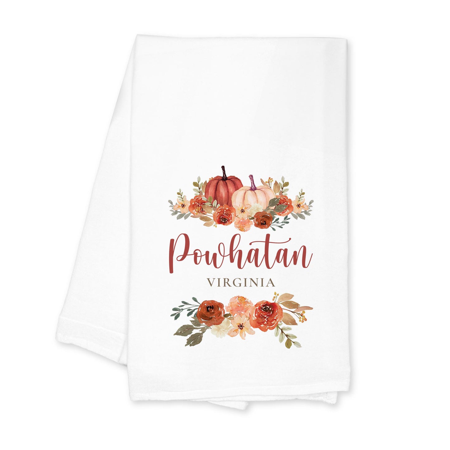 Cotton Tea Towel White-Fall & Harvest Powhatan Virginia -0