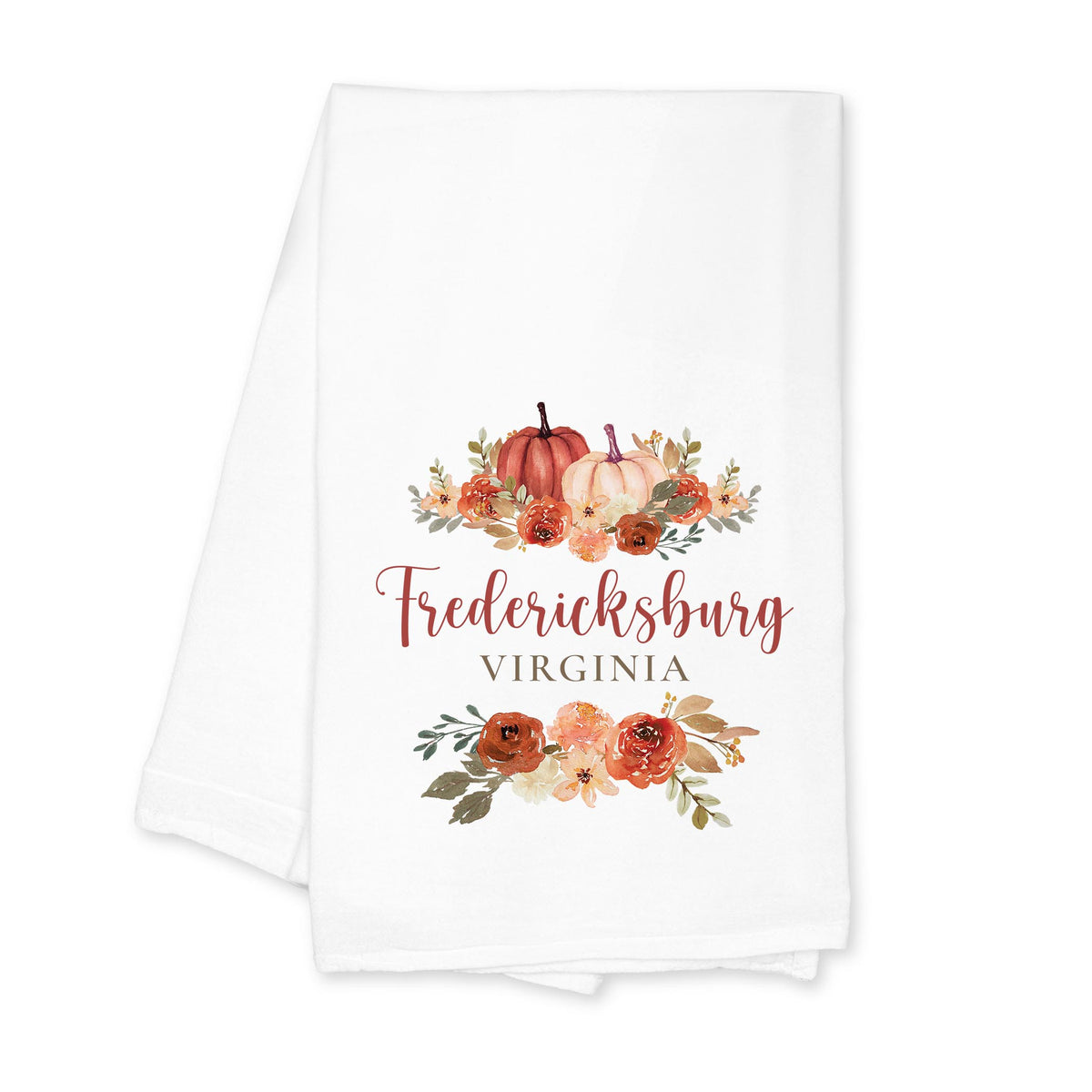 Cotton Tea Towel White-Fall & Harvest Fredericksburg Virginia -0