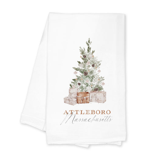 Cotton Tea Towel White-Crystal Cottage Attleboro Massachusetts -0