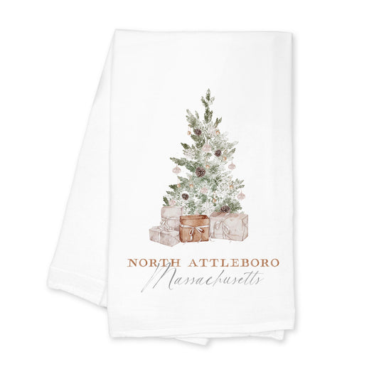Cotton Tea Towel White-Crystal Cottage North Attleboro Massachusetts -0