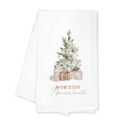 Cotton Tea Towel White-Crystal Cottage Norton Massachusetts -0