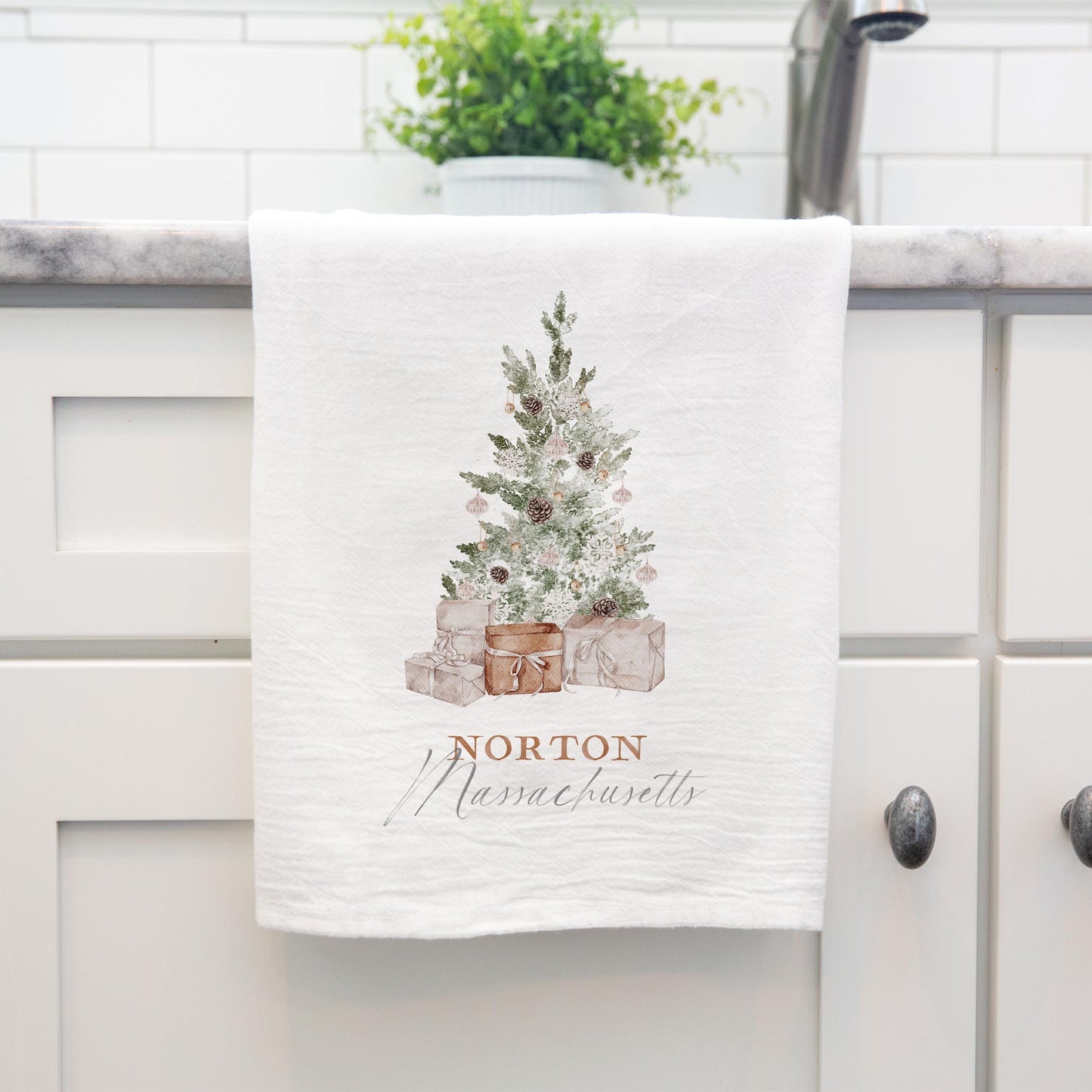 Cotton Tea Towel White-Crystal Cottage Norton Massachusetts -3