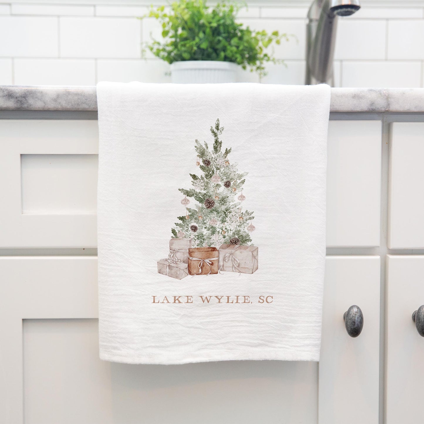 Cotton Tea Towel White-Crystal Cottage Lake Wylie, SC -3