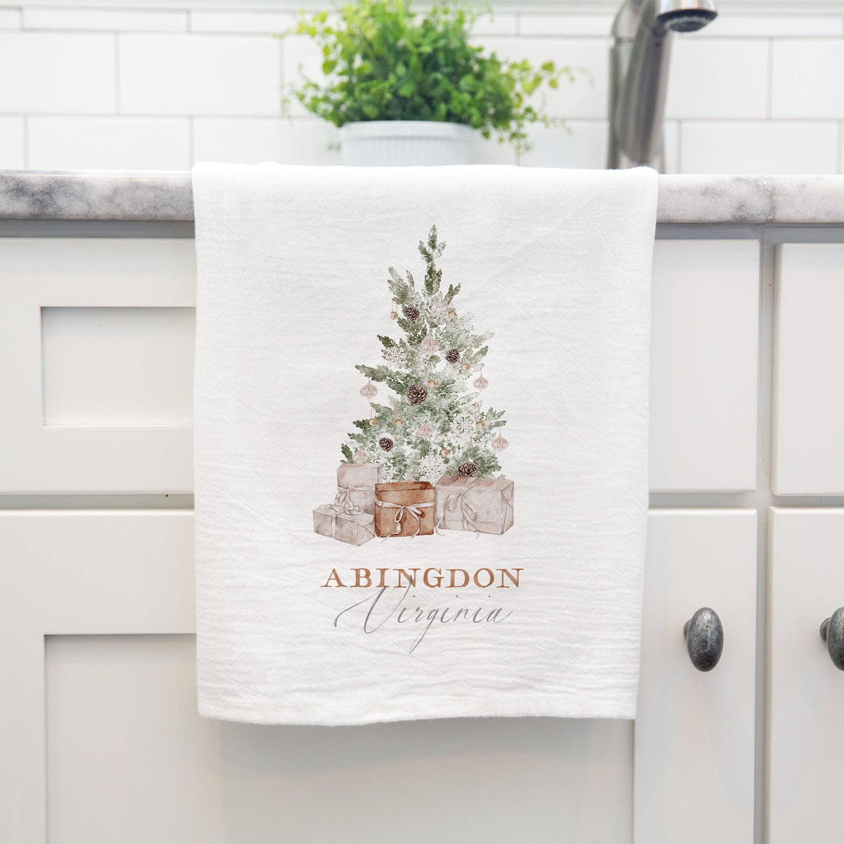 Cotton Tea Towel White-Crystal Cottage Abingdon Virginia -3