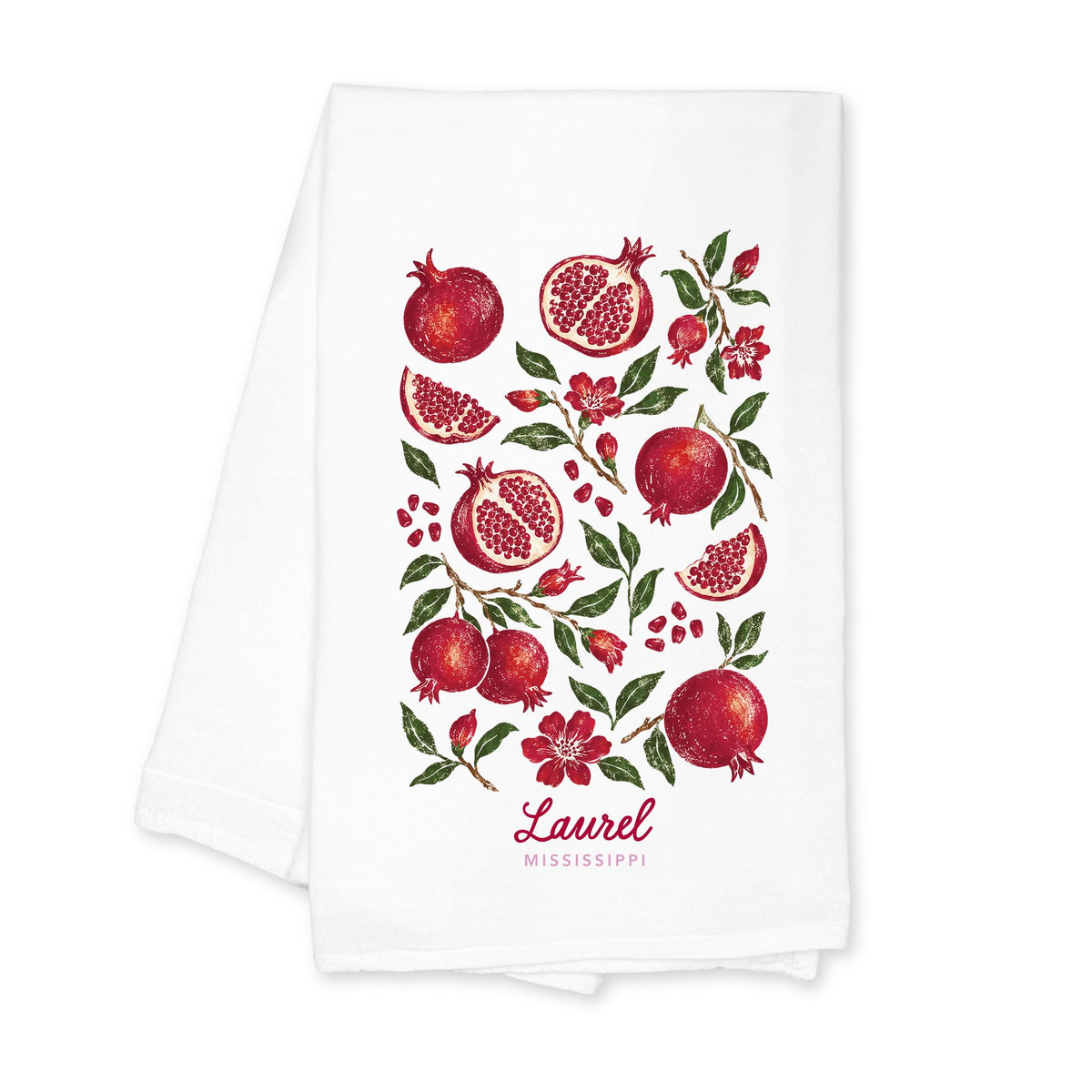 Cotton Tea Towel White-Autumn Orchard | Custom | Your City & State -0