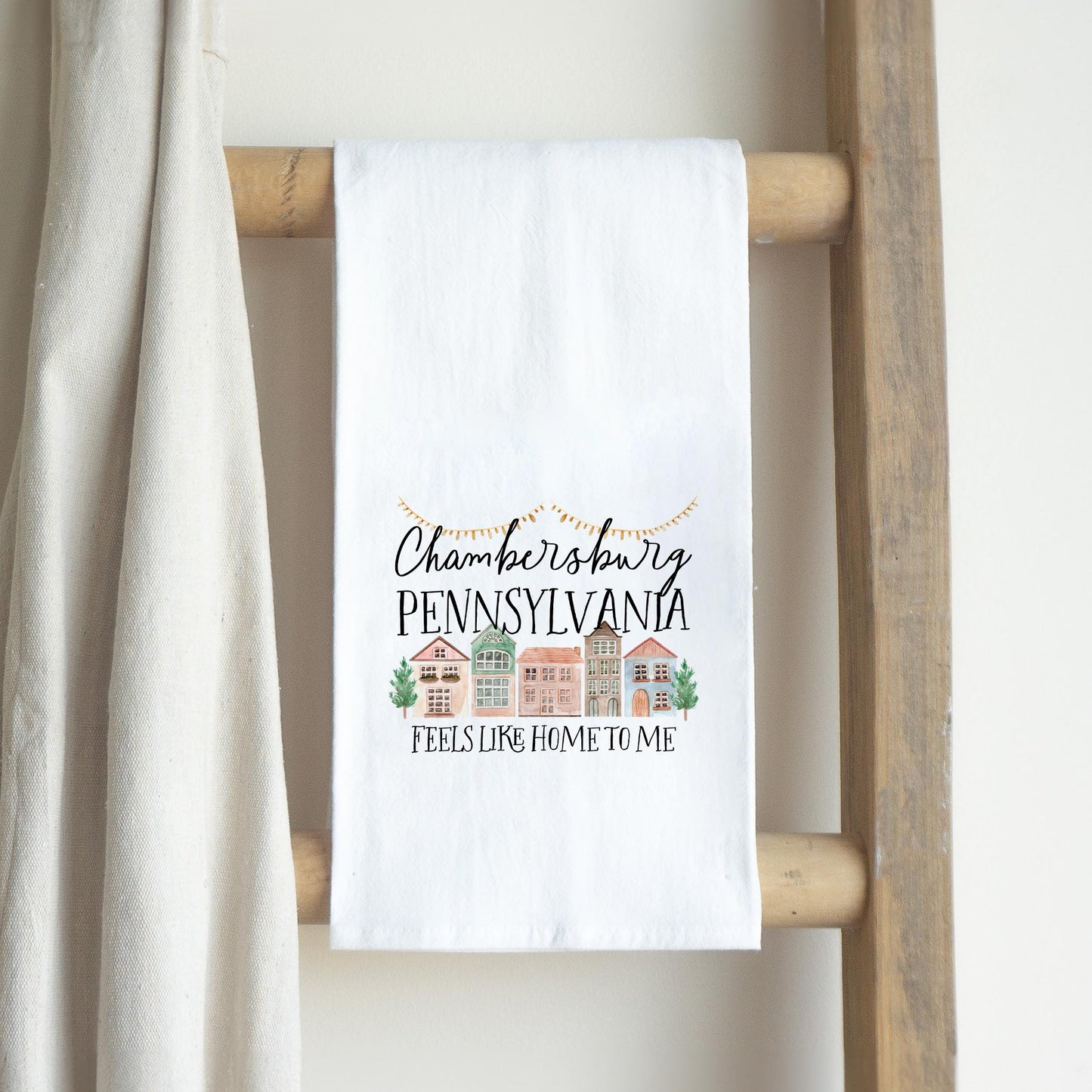 Cotton Tea Towel White-Feels Like Home Chambersburg Pennsylvania -2