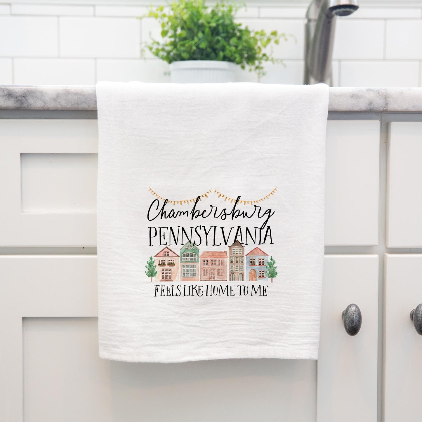 Cotton Tea Towel White-Feels Like Home Chambersburg Pennsylvania -3
