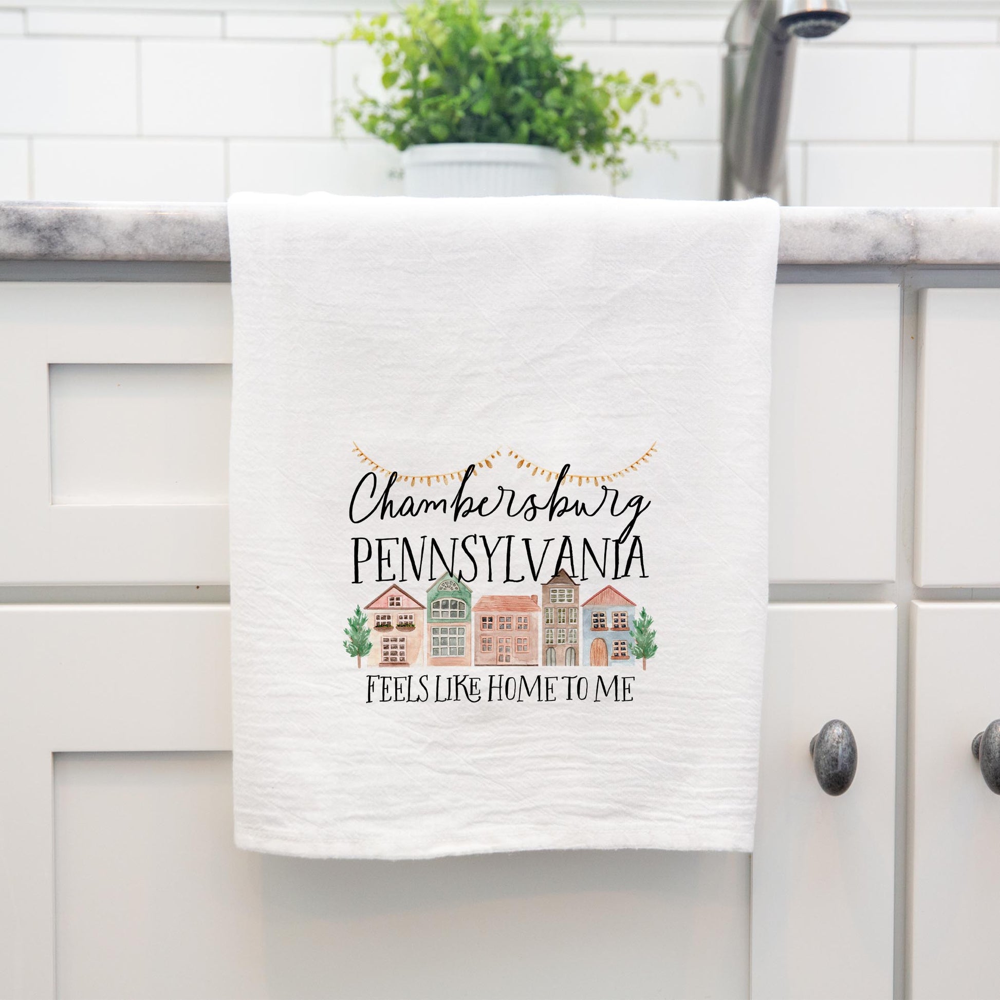 Cotton Tea Towel White-Feels Like Home Chambersburg Pennsylvania -3