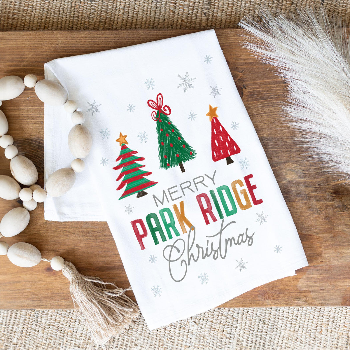 Cotton Tea Towel White-Whimsy Wonderland Traditional Park Ridge Illinois -1