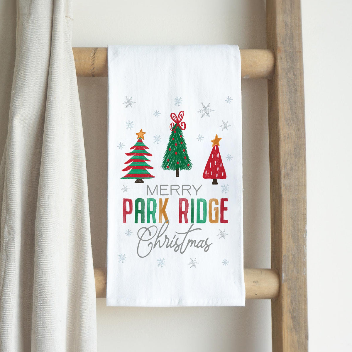 Cotton Tea Towel White-Whimsy Wonderland Traditional Park Ridge Illinois -2
