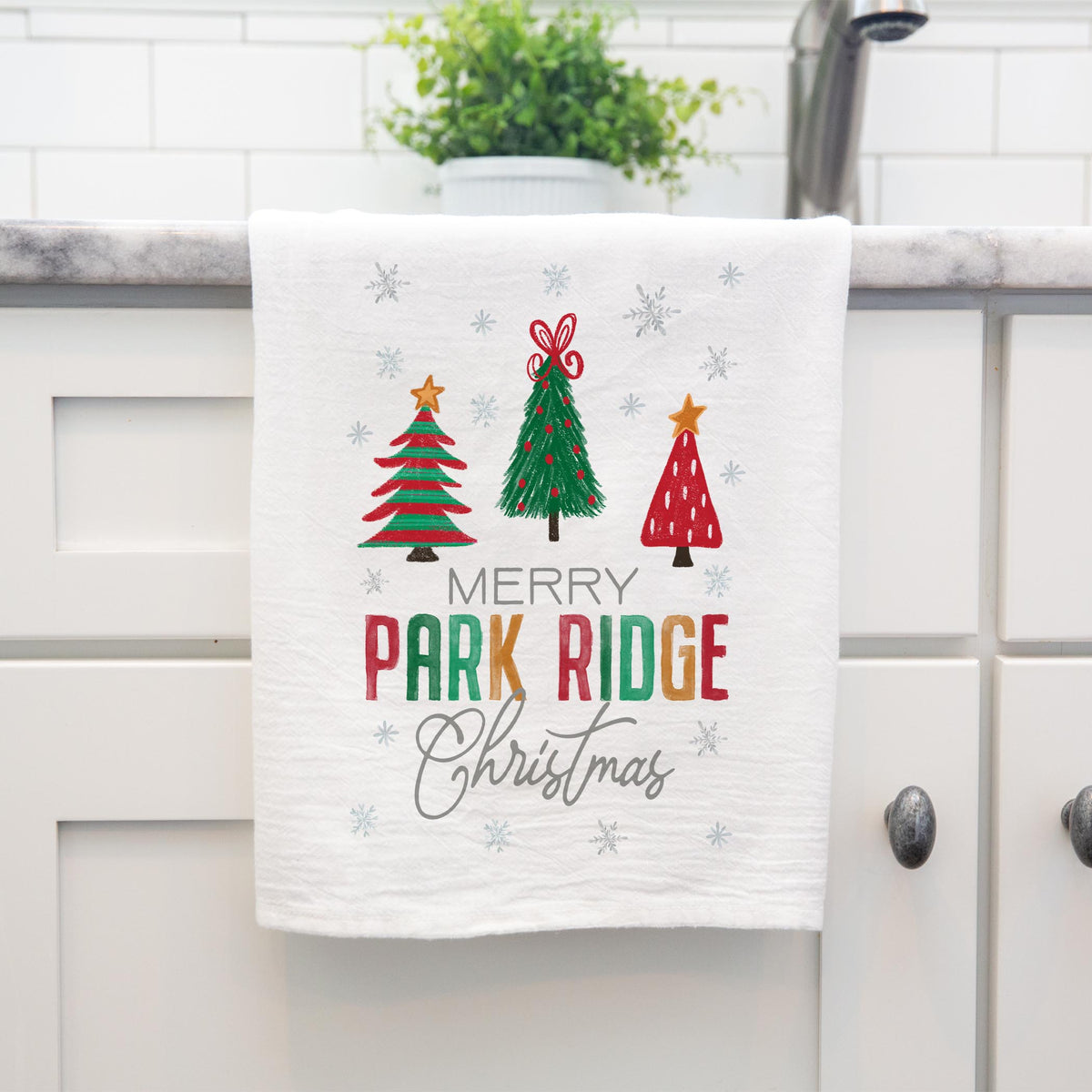 Cotton Tea Towel White-Whimsy Wonderland Traditional Park Ridge Illinois -3