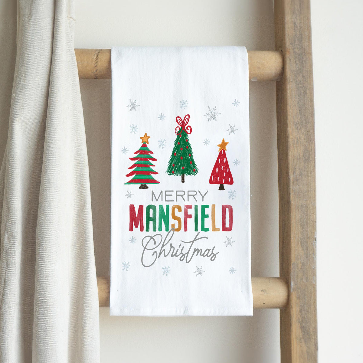 Cotton Tea Towel White-Whimsy Wonder Traditional Mansfield Washington -2