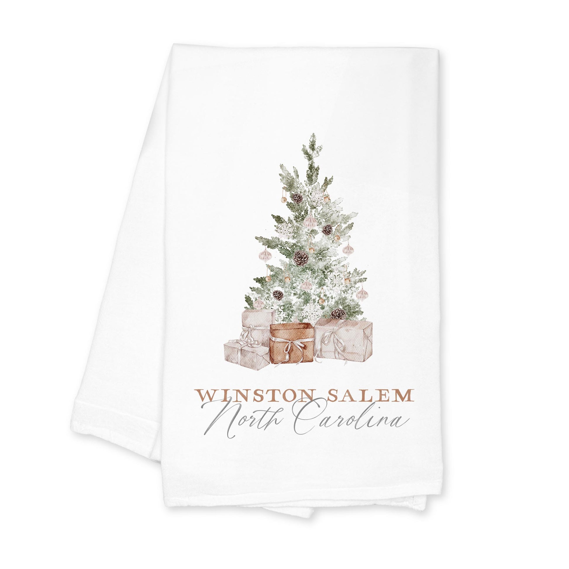 Cotton Tea Towel White-Crystal Cottage Winston Salem North Carolina -0