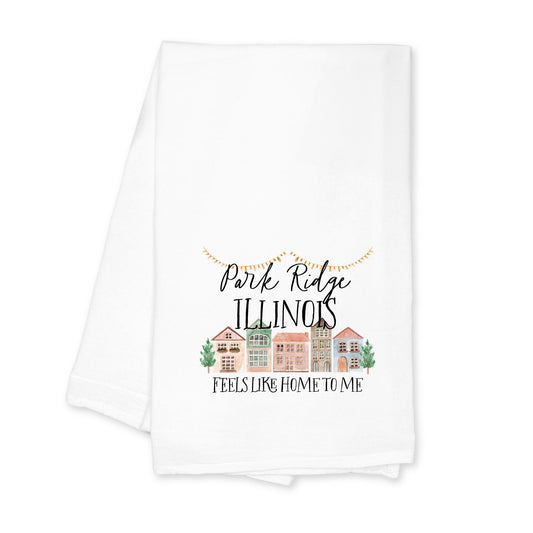 Cotton Tea Towel White-Feels Like Home Park Ridge Illinois -0
