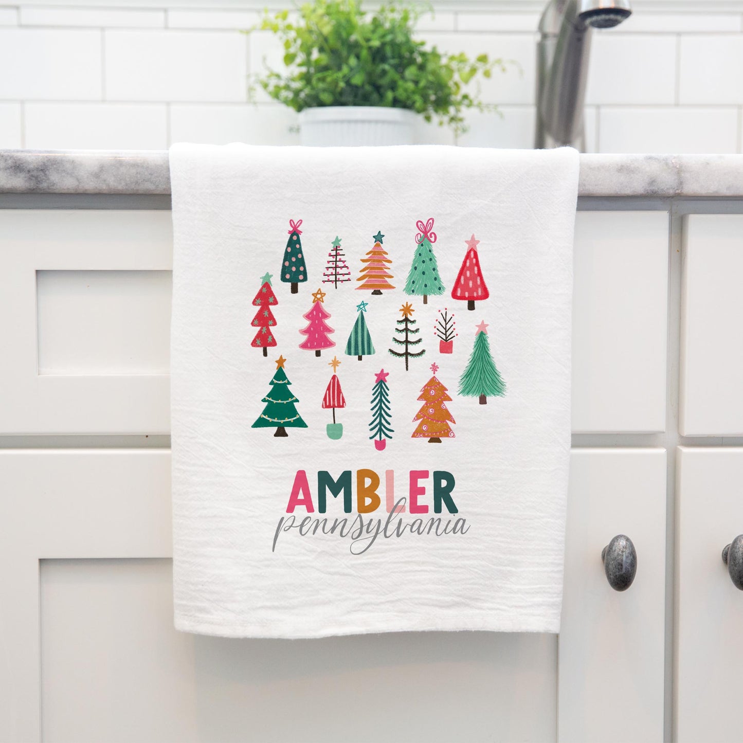 Cotton Tea Towel White-Whimsy Wonderland Ambler Pennsylvania -3
