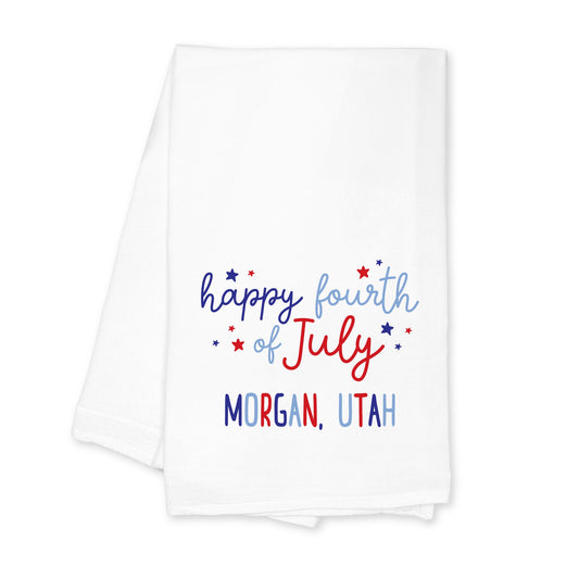 Cotton Tea Towel White-4th Of July Morgan Utah -0
