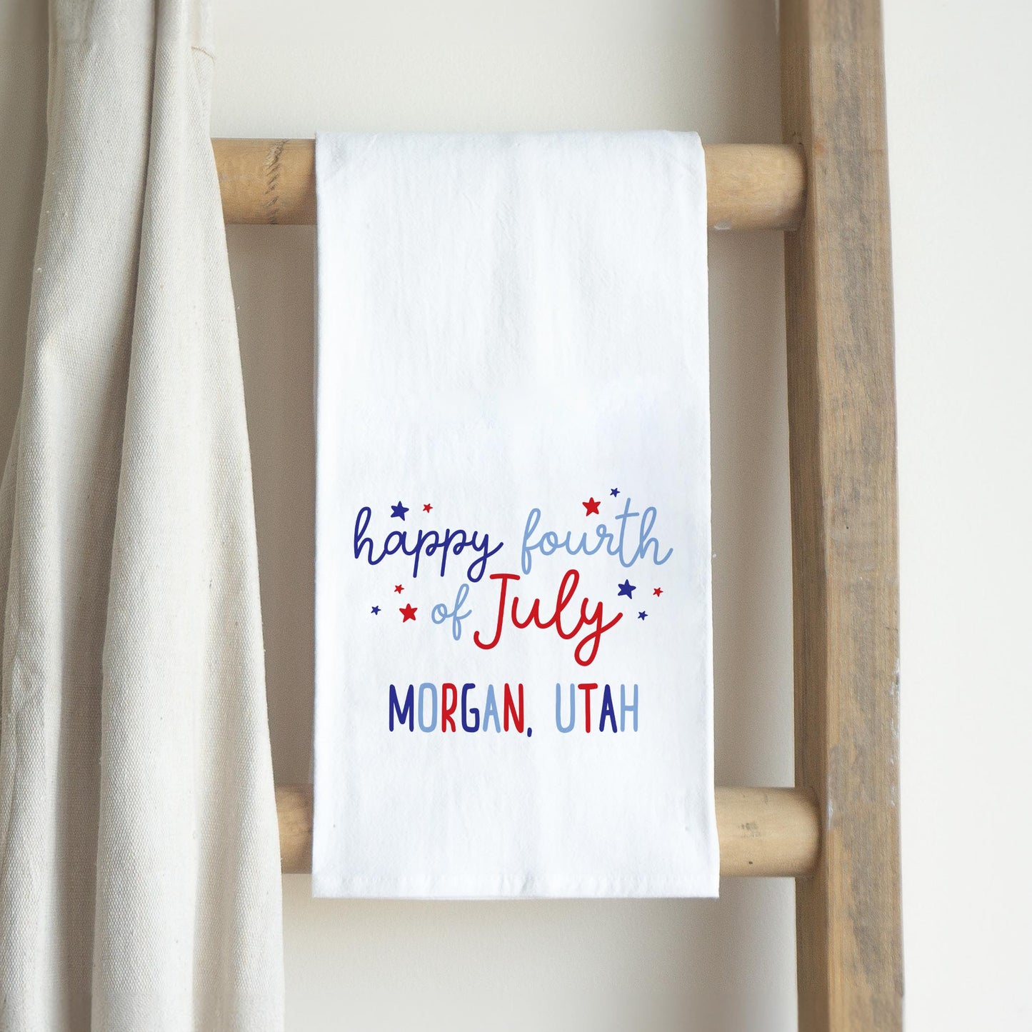 Cotton Tea Towel White-4th Of July Morgan Utah -2