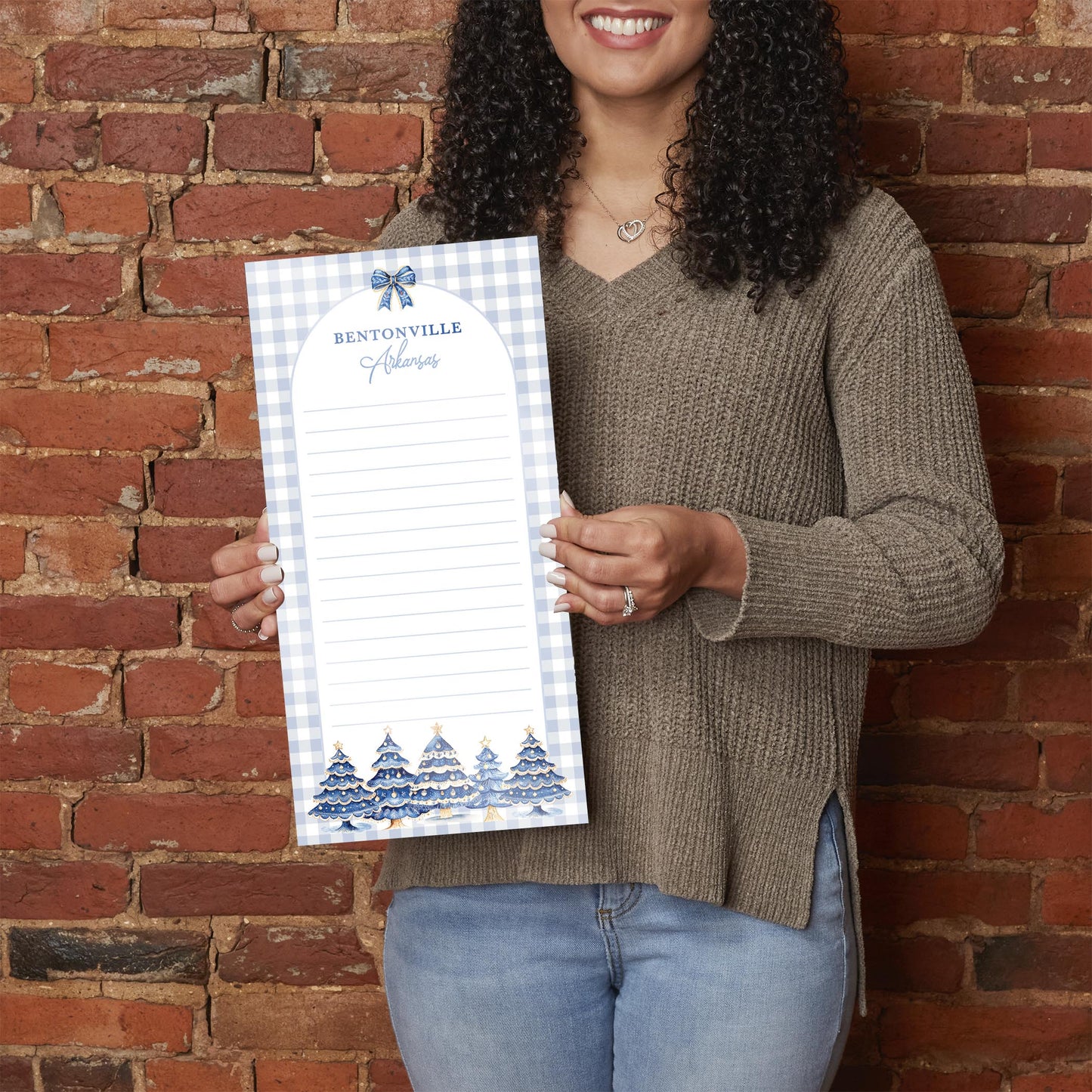8x16 Glass Dry Erase-Love+Local Blue Noel - A Grand Millennial Christmas
