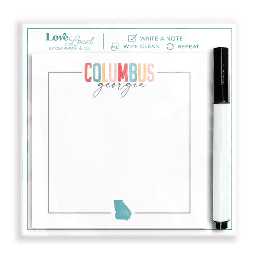 4x4 Clear Reminder Love Local-Watercolor City Columbus Georgia -0