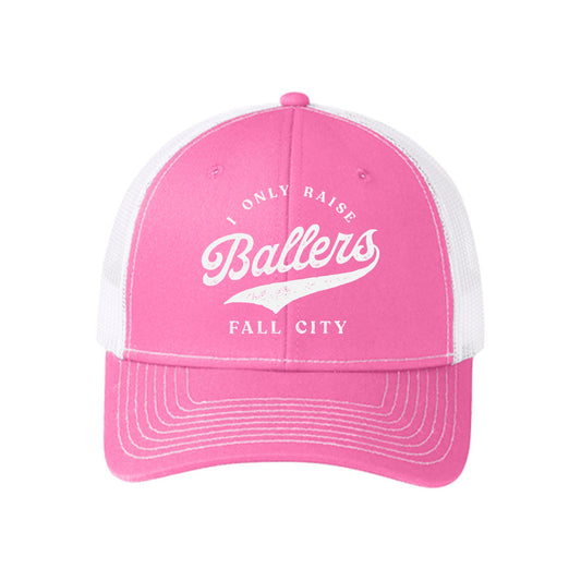 Pink & White Trucker Hat-Custom Little League Mom -0