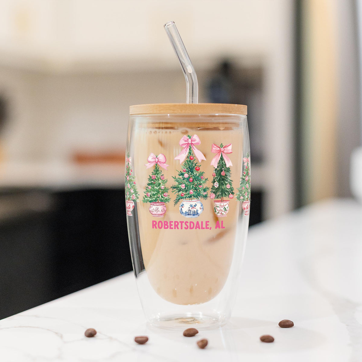 16oz Double Insulated Glass Tumbler-Blush & Baubles Robertsdale Alabama -1