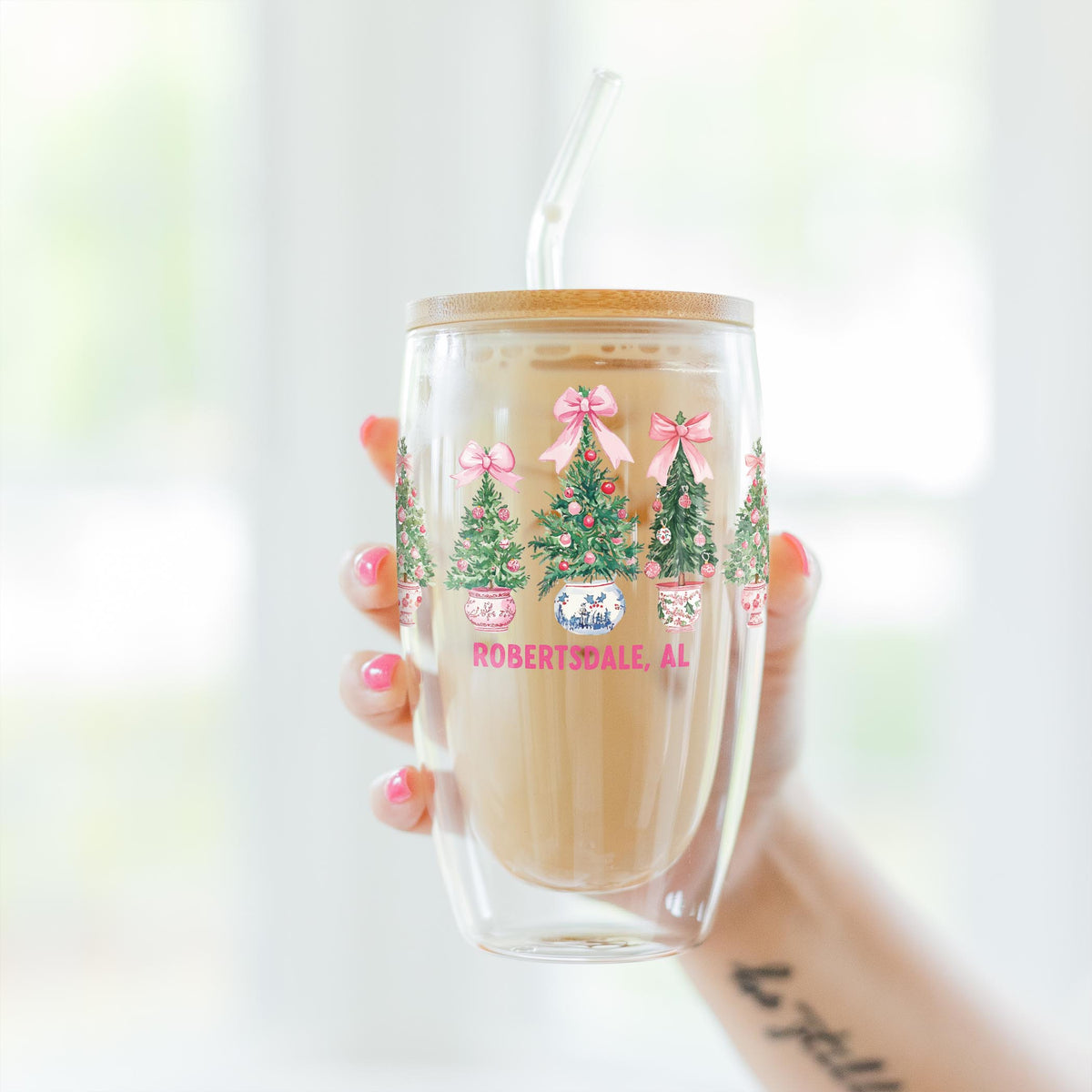 16oz Double Insulated Glass Tumbler-Blush & Baubles Robertsdale Alabama -3