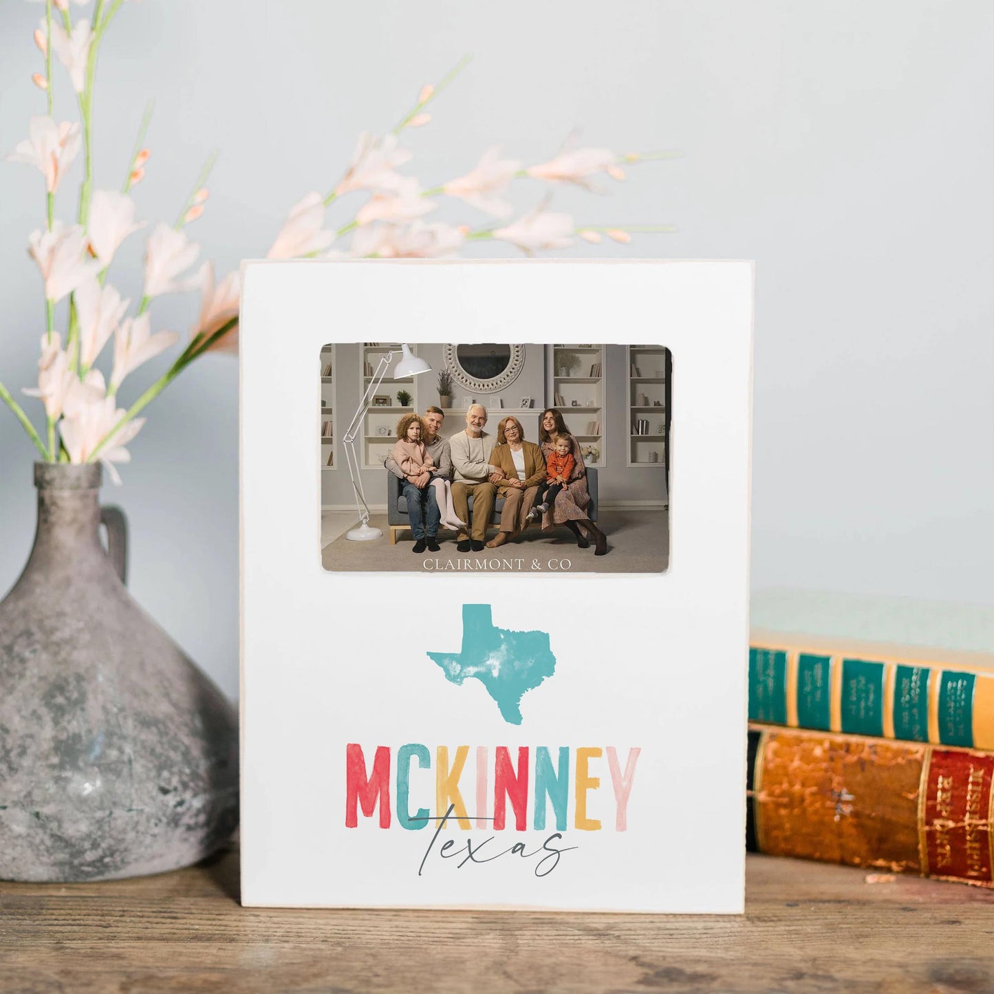 Lily Frame Vertical-Watercolor City McKinney Texas -1
