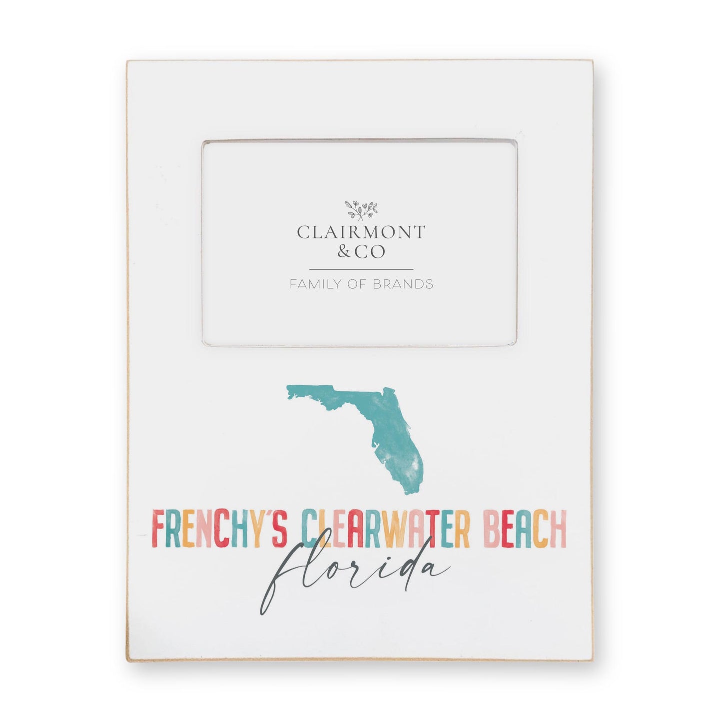 Lily Frame Vertical-Watercolor City Frenchy's Clearwater Beach Florida -0