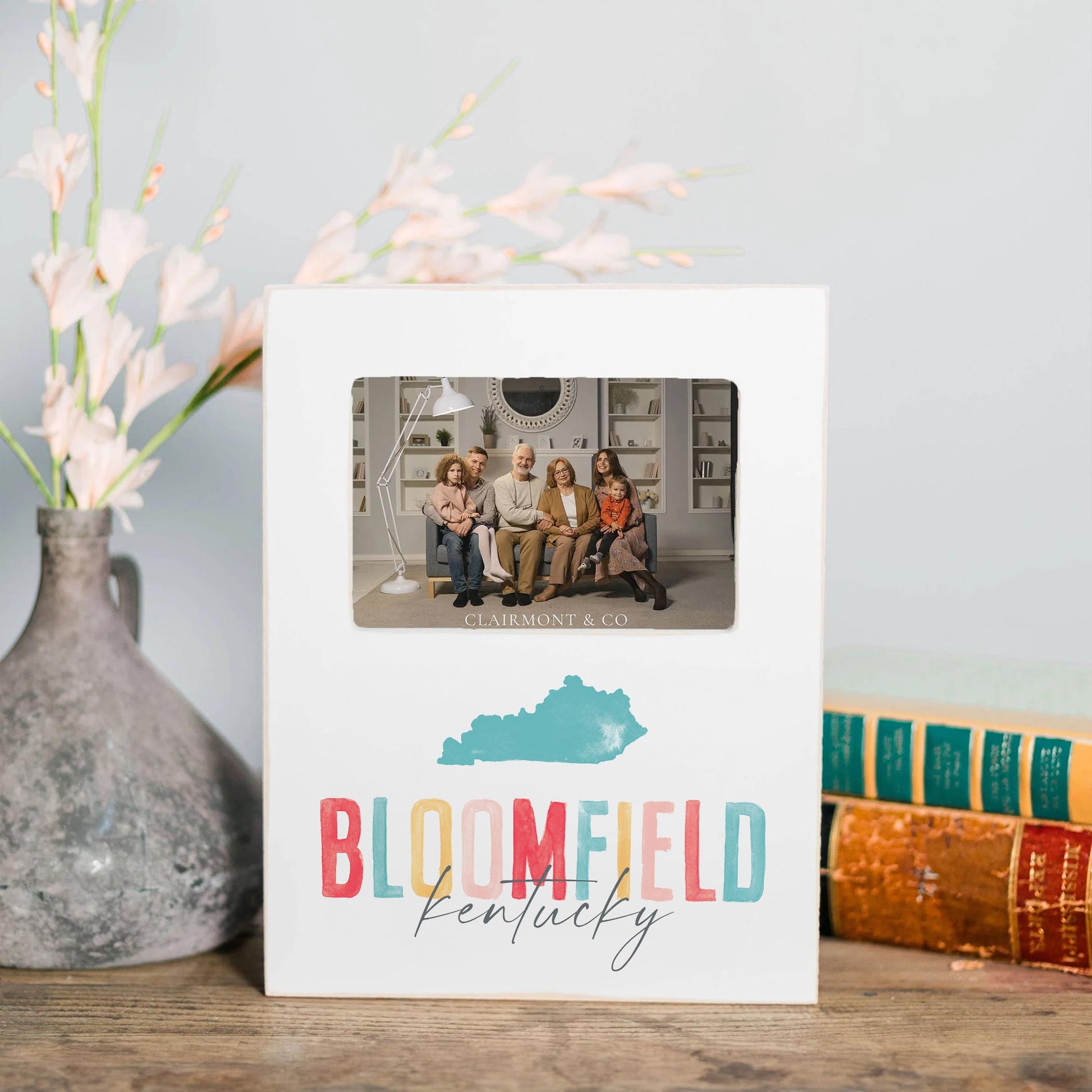 Lily Frame Vertical-Watercolor City Bloomfield Kentucky -1