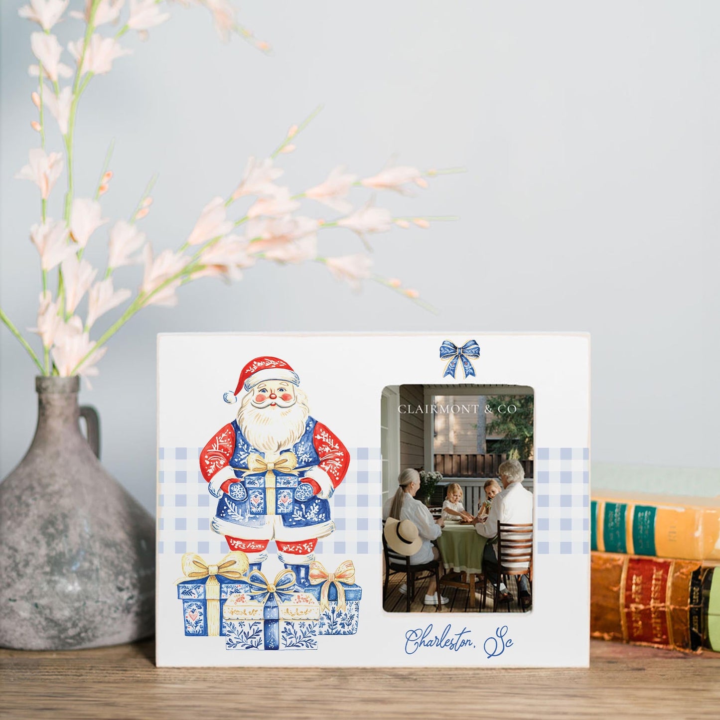 Lily Frame Horizontal-Love+Local Blue Noel - A Grand Millennial Christmas